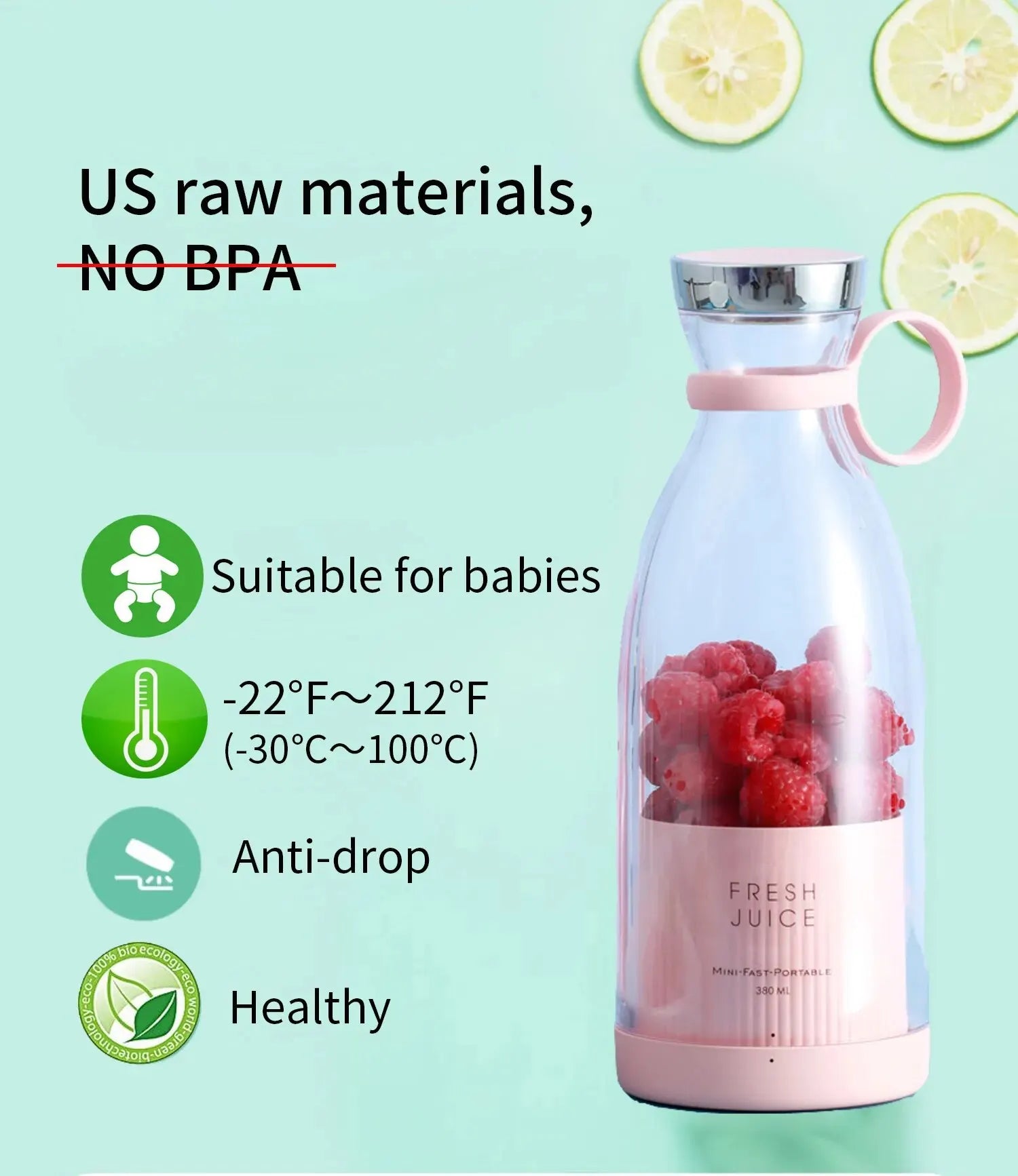 Juice Maker Machine, Juicer Mini Portable Blender